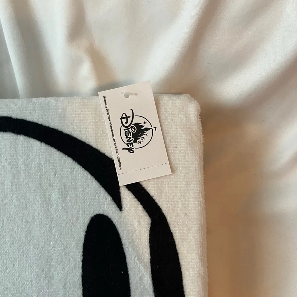 Disney Black and White Towel with Red Accent